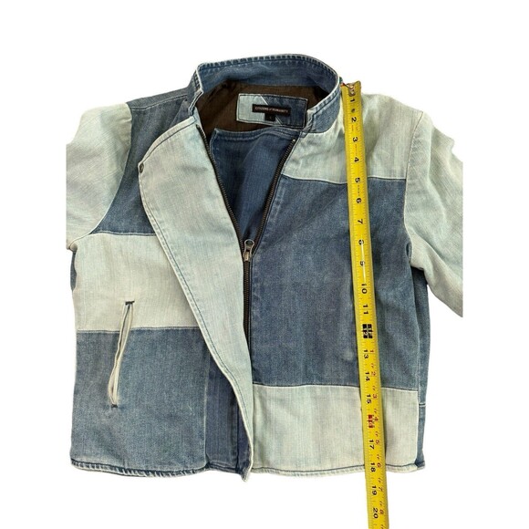 Citizens of Humanity Denim Patchwork Moto Jacket Women’s Small - Picture 5 of 7